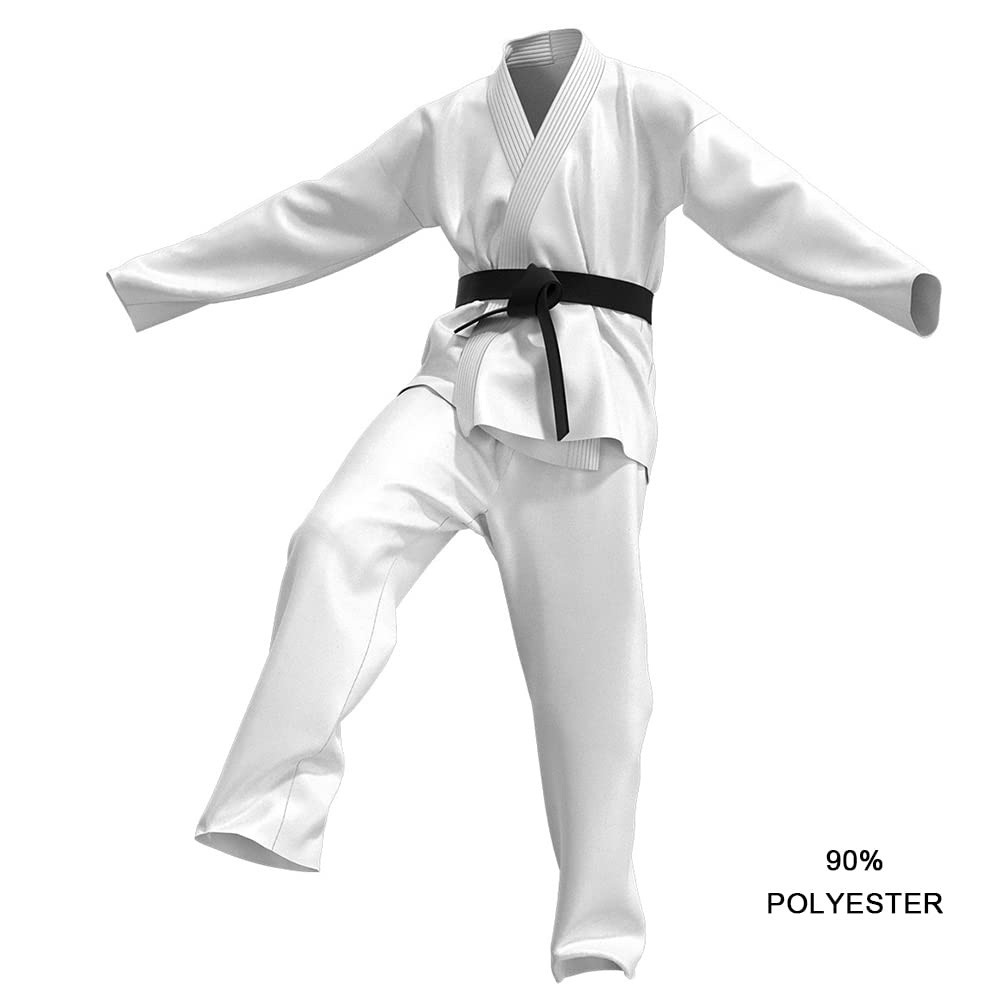 Strój do karate dla dzieci, dziewczynek, wygodny, profesjonalny strój do judo, dla chłopców, dekolt w serek, taekwondo, strój z paskiem