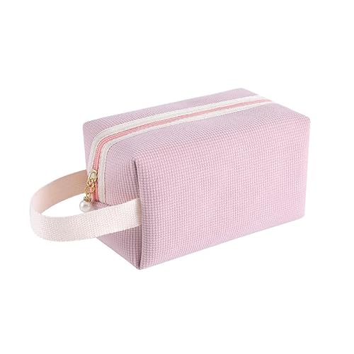 Borsa di trucco per la borsa cosmetica di viaggio sacca di velluto a coste portatile versatile della chiusura lampo per le donne