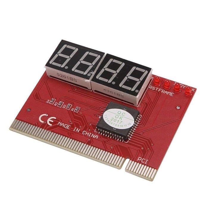 Image of BigPlayer Motherboard Diagnostic Post Card Tester - PCI /PCIe LPC Analyzer Tool for BIOS Error Code Detection - Red Debug Board for Laptop & Desktop Repair