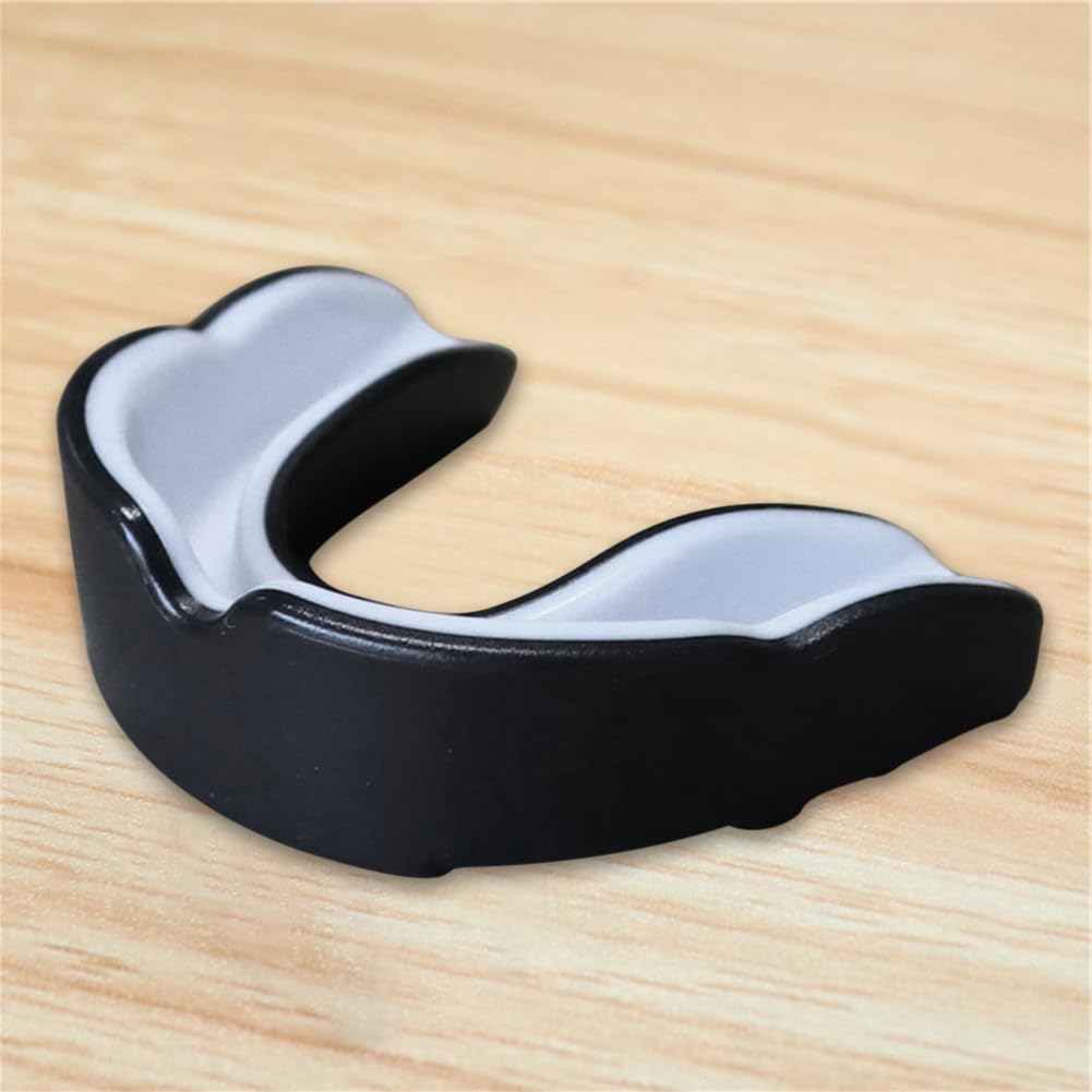 Protector Bucal MMA Artes Marciales Protector Bucal Deportes de Combate Protector Bucal Deportivo fora Fútbol Lucha Hockey Lacrosse Boxeo fora Deportes de Combate de Contacto (Negro B