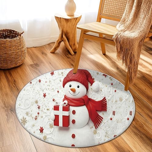Tapis bonhomme de neige résistant à la décoloration 90cm