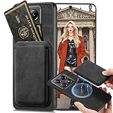 Ephoou for OnePlus 13R Wallet Case with Card Holder, PU Leather Slim Fit Shockproof Cover with Detachable Magnetic Wallet for OnePlus Ace 5 Pro/Ace 5 /13R TCK-Retro Black