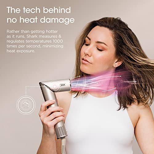 Shark HD435 FlexStyle Air Styling System: Powerful Blow Dryer & Multi-Styler with Auto-Wrap Curlers, Diffuser, Oval Brush, & Concentrator, Stone