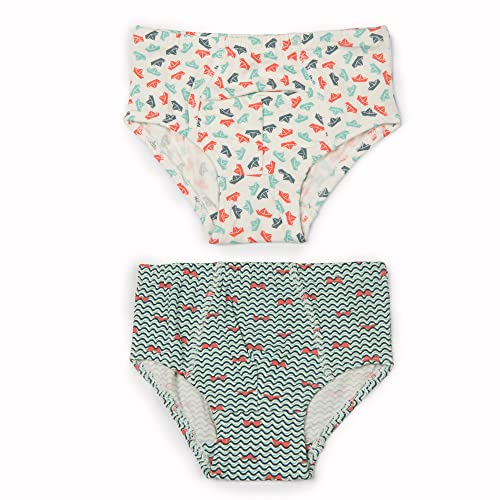 Image of Keebee - Organic Cotton Printed Boys Briefs Underwear, Set of 2