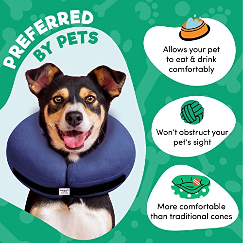 image for BENCMATE Inflatable Dog Cone Collar Alternative, Soft Dog Cone for Sma