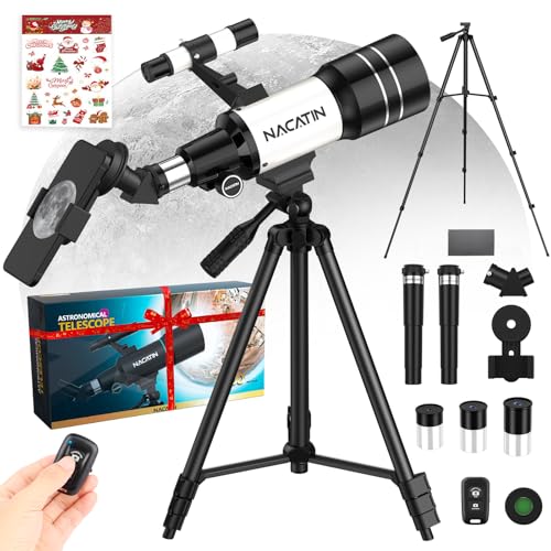 Apertura de 70 mm, telescopio astronómico de 300 mm de longitud focal (blanco)