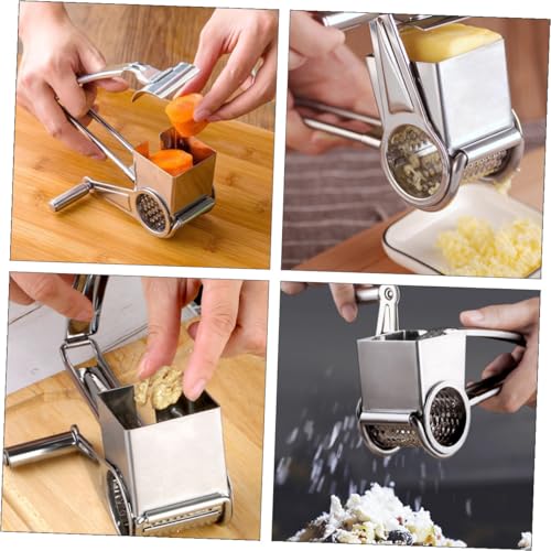 Rallador de queso giratorio manual de acero inoxidable miniatura 6