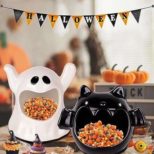 Bols à bonbons d'Halloween en céramique pour table festive