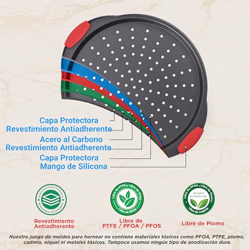 Catálogo para Comprar On-line Moldes para pizza . 24 Moldes para pizza marca Nutrichef (3)