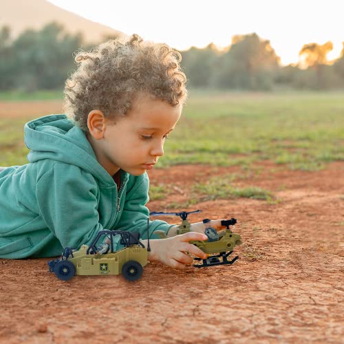 United States Army Rescue Force Soldier Toys & Military Vehicles - Helicopter & Desert Car, Artillery, Gear & Action Figure Playset, 3+ #TOP5