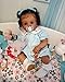 Lifelike Reborn Baby Dolls Black Girl 24 inch African American Reborn Toddler Dolls Look Real Cute Soft Realistic Newborn Silicone Dolls for Girls Gift Toys