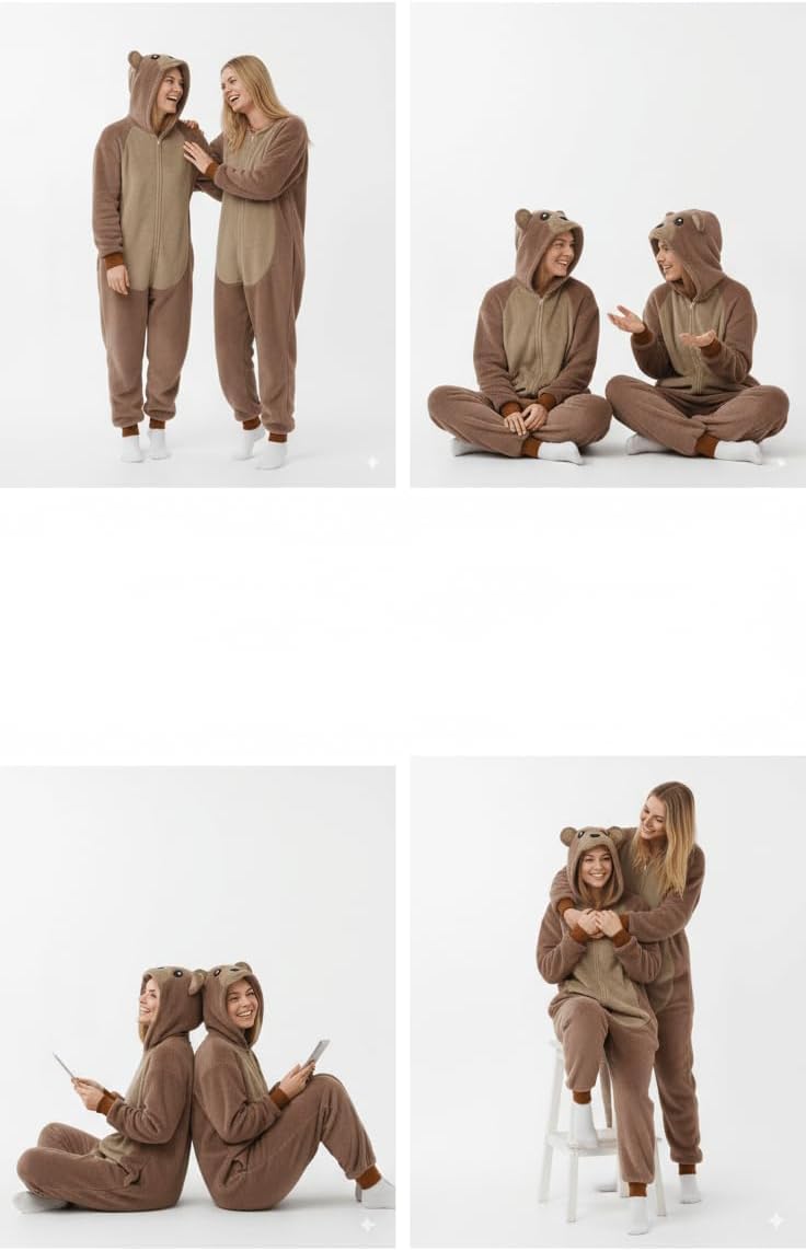 Adult Onesie Halloween Costume Unisex Animal Pajamas Cosplay One Piece Sleepwear for Women and Men - Image 2