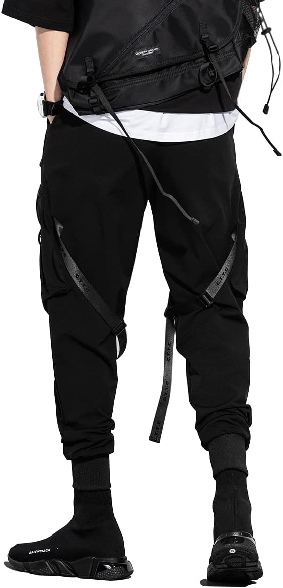 DUDHUH Cargo Pants for Men Techwear Hip Hop Harem Pants Streetwear Fashion Men’s Tactical Track Jogger Pants - Image 2