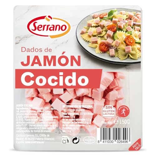 Jamón cocido en dados Serrano bandeja 150 g