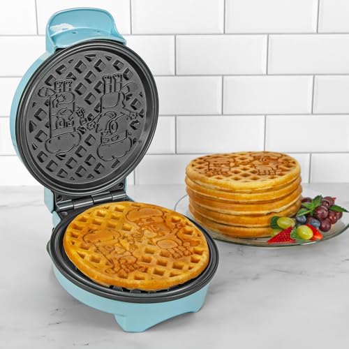 Image of Uncanny Brands Bluey Waffle Maker - Non-Stick Round Waffle Iron - Easy to Use and Clean