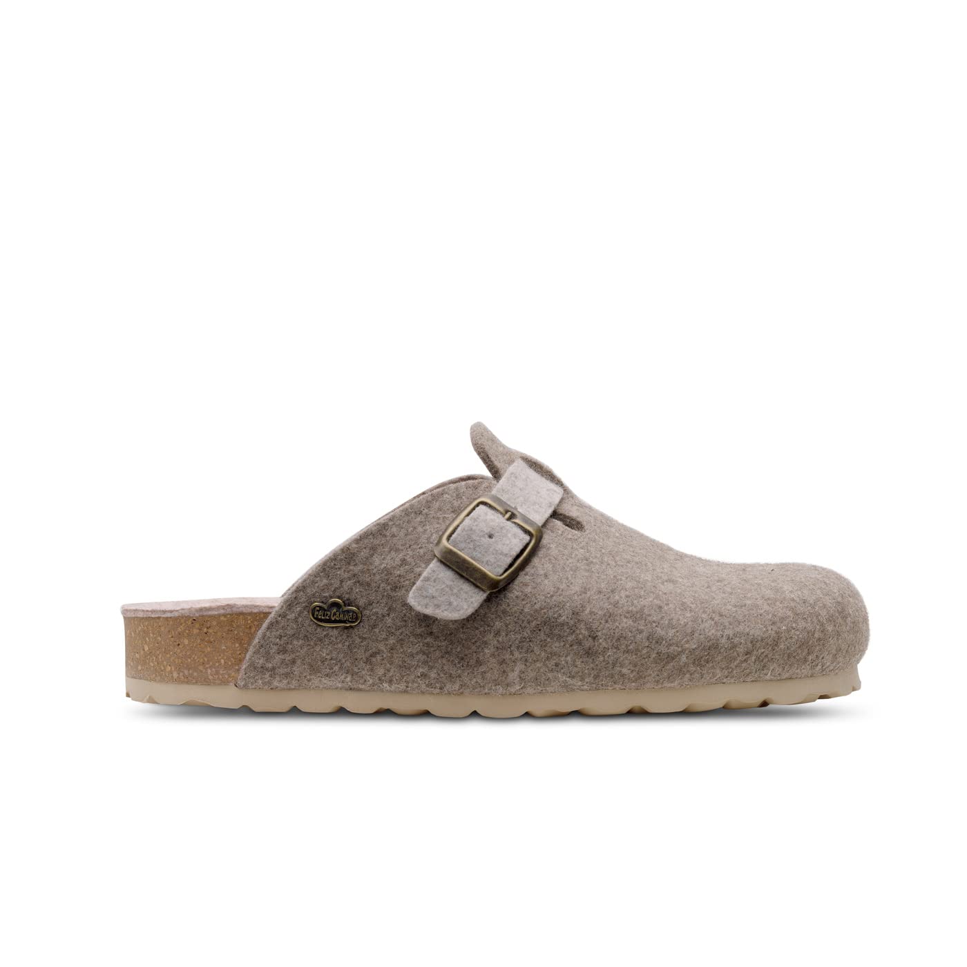FELIZ CAMINAR Zapatilla de Estar por casa cómodas y Calientes Domus Suela Antideslizante, Plantilla de Corcho Natural anatómica y ergonómica - Made in Spain (Chocolate 37)