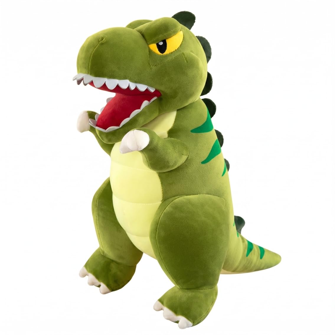 Dinosaurio de Peluche, Lindo Juguete de Peluche de Dinosaurio, Almohada Suave y tierna, compañero para niños, Verde, 23, 62 Pulgadas (60 cm)..