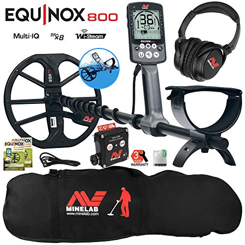 Minelab Equinox 800 MultiIQ Metal Detector with Black Padded Carry Bag