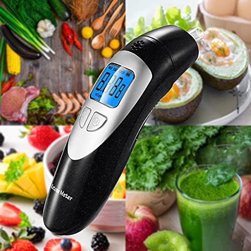 Ketonsis Breath Analyzer Portable Digital Breath Ketone Meter with 10pcs Replaceable Mouthpieces