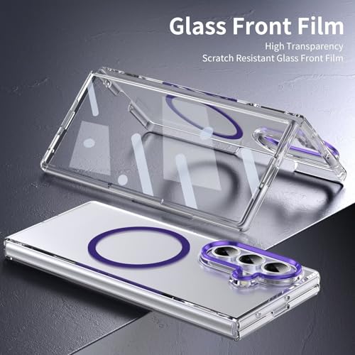Coque Samsung Z Fold 5 protège écran MagSafe violette évite les chutes