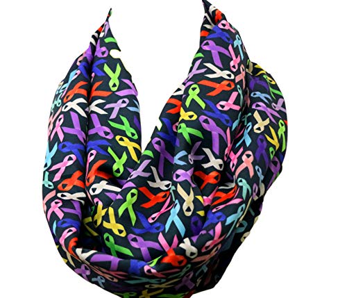 Di Capanni Cancer ribbon infinity scarf women Oncologists survivors doctors nurse chemotherapy chemo