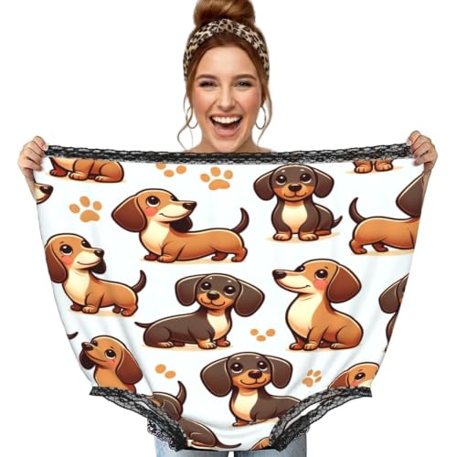 Culottes surdimensionnées noires Augenstern imprimé pattes de teckel