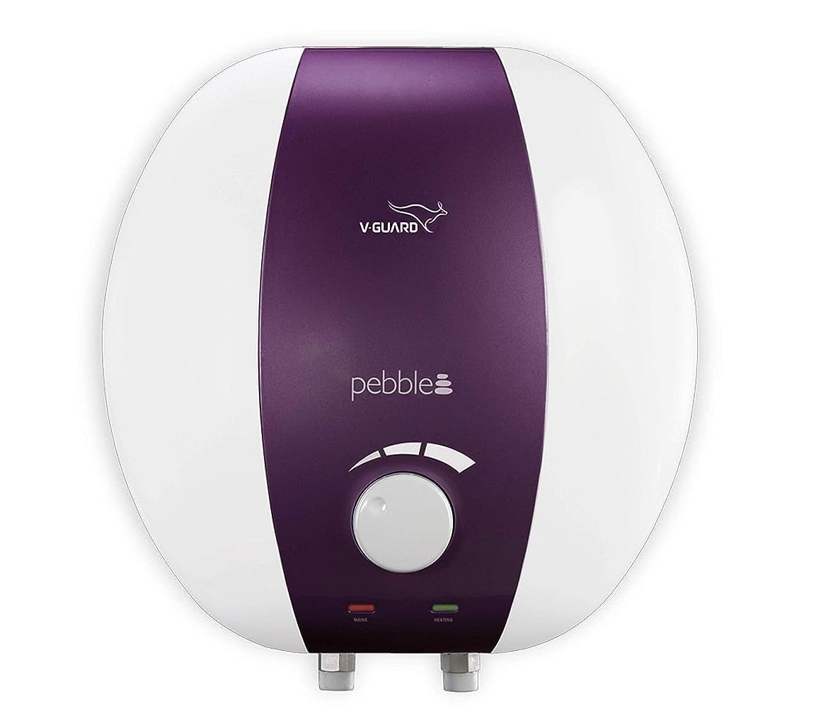 Buy V-Guard Pebble Pro 10 L Steel inner tank with glass-lined AC  (anti-corrosion) coating, White Online at Low Prices in India - Amazon.in