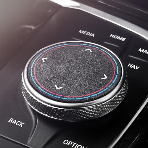 Betterhumz Idrive Multimedia Knob Sticker for BMW X3 X4 X5 (Suede, 4.9cm)