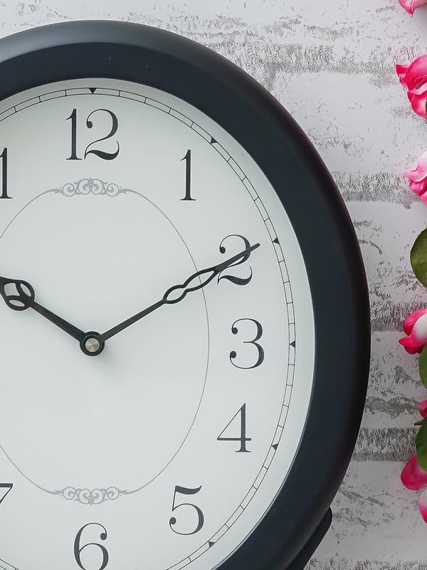 Image of CHRONIKLE Elegant Vertical Musical Wooden English Numbers Pendulum Chime Wall Clock for Living Room Home Decorations Office Gifts (Size: 28 x 8 x 55 CM | Weight: 2090 Gram | Color: Black)