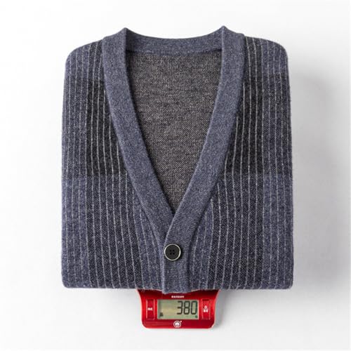Men's Plaid Jacquard Cardigan Vest V-Neck Thickened Wool Knitted Sleeveless Sweater Vest3