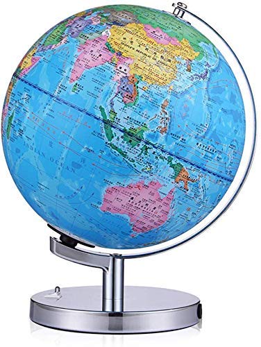 Globe Bluetooth Music Globe, Desktop LED Star Constellation Globe World with Metal Stand, Geography Educational World Earth Globes,32cm/12.6inch