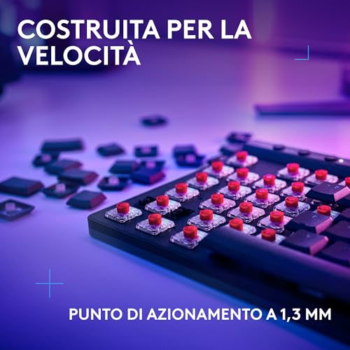G502 X PLUS Mouse Gaming Wireless LIGHTSPEED RGB - Mouse Ottico e  G515 LIGHTSPEED TKL Tastiera gaming wireless a profilo ribassato, switch meccanici Tactile, ITA QWERTY - Nero - Tastiera gaming - Immagine 5