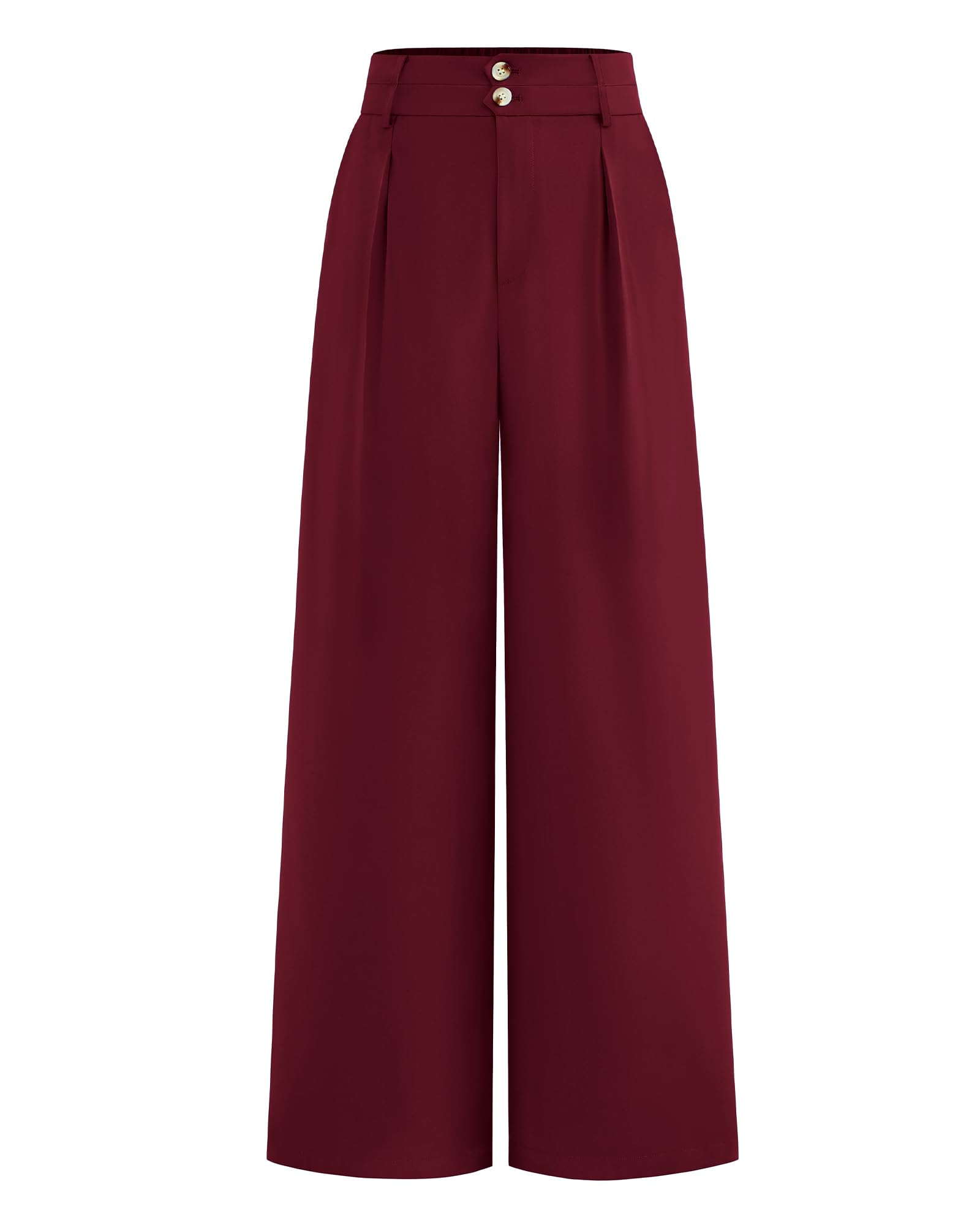 BTFBM Women Wide Leg Dress Pants 2026 High Waisted Button Pleated Business Casual Trousers Office Work Palazzo Pants