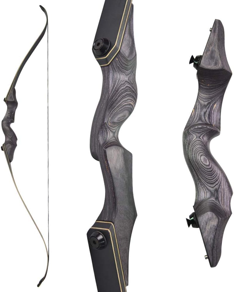 Arco Ricurvo Tradizionale In Legno Huntingdoor - Stile Mongolo, Per Caccia E Pratica, 30-60 Libbre, Lunghezza 136 Cm - Foto 5