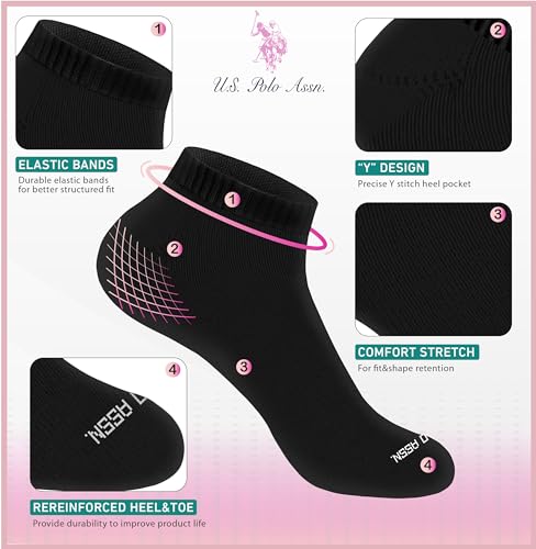 Image of 10 Pair Assorted Ladies Lowcut Socks by U.S. Polo Assn.