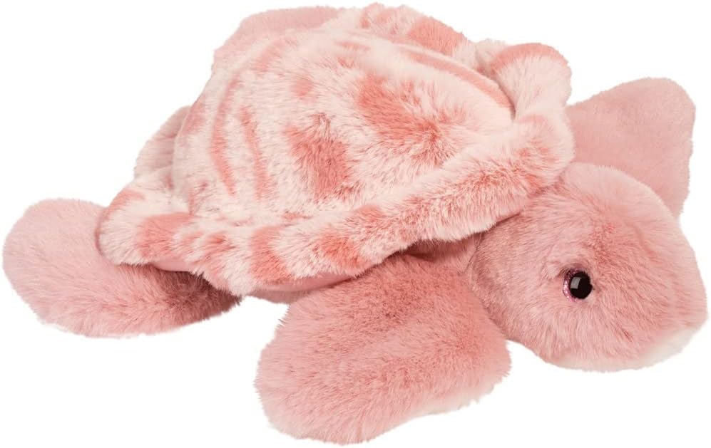Douglas Cordelia Sea Turtle Plush Stuffed Animal, 11 Inch Soft Ocean Turtle Toy – Pink Realistic Marine Animal Plush for Kids & Gifts