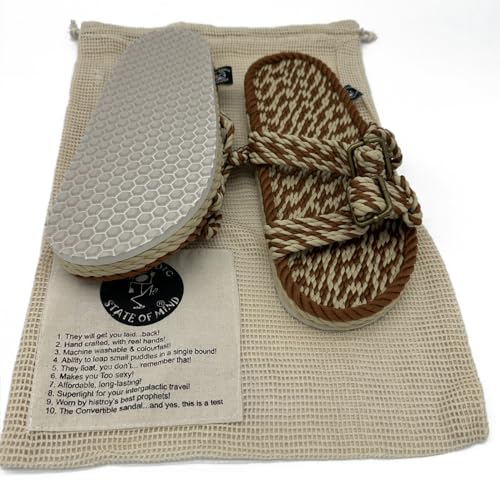 Nomadic State of Mind Rope Sandals, Double Buckle Sandals For Men and Women, Unisex, Handmade Shoes with Non-Slip Sole, Straw Sandals3