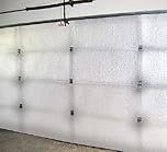 US Energy Products NASA Tech White Reflective Foam Core Garage Door Insulation Kit (9L x 7H) or (9L x 8H) Single Garage Doors R8 (Upgraded Tape)