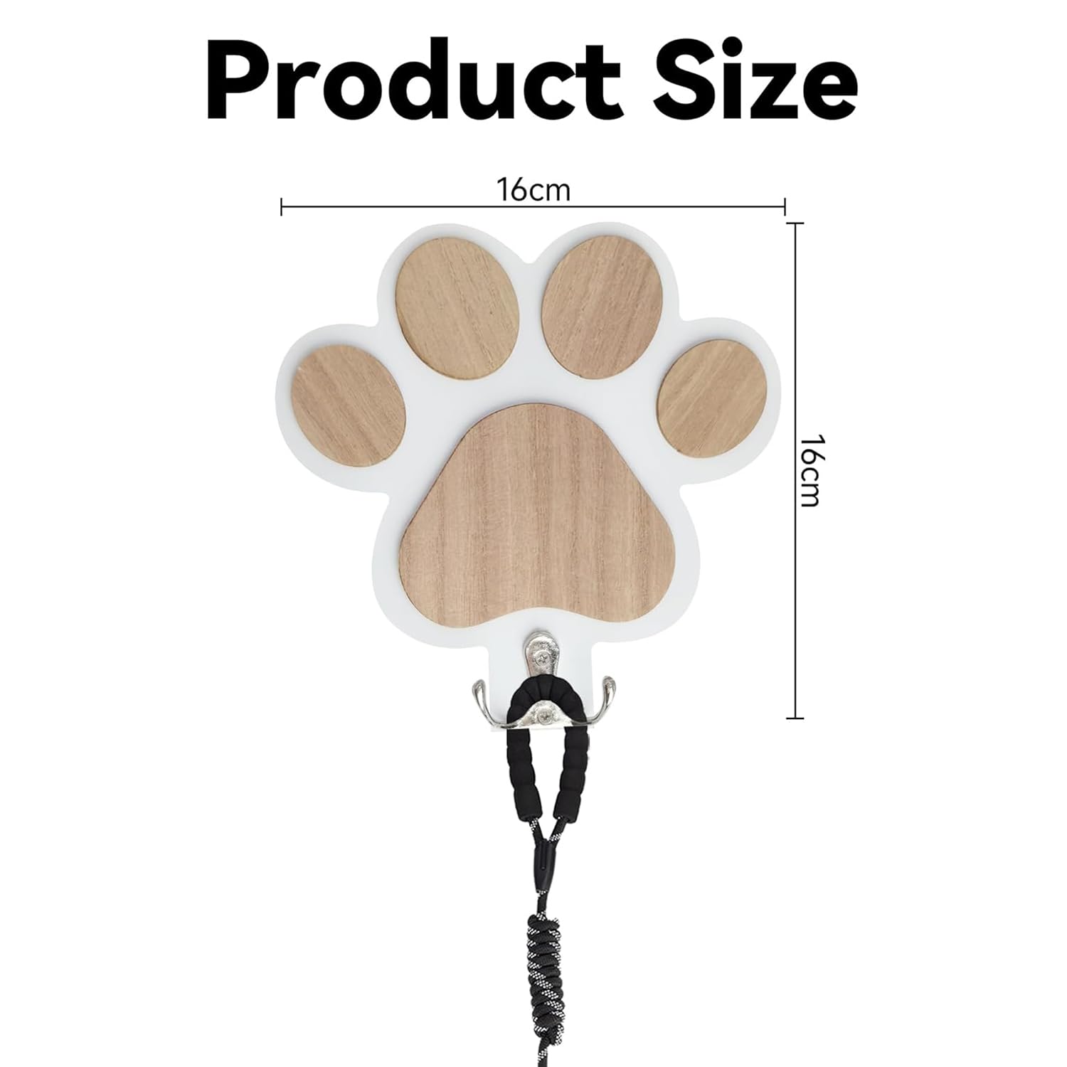 2 Piezas Perchero para Perros con Ganchos Madera Porta Pared para Correas Soporte Para Guardar Correas, Collares Y Llaveros De Perro; Ideal Para Los Amantes De Los Perros