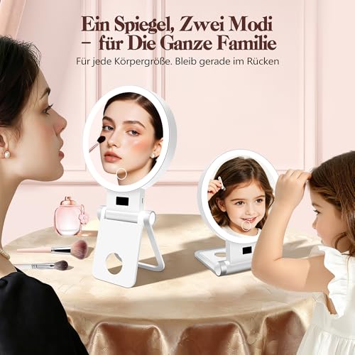 B Beauty Planet 30X/1X Kompaktspiegel mit Beleuchtung – Ansicht 3