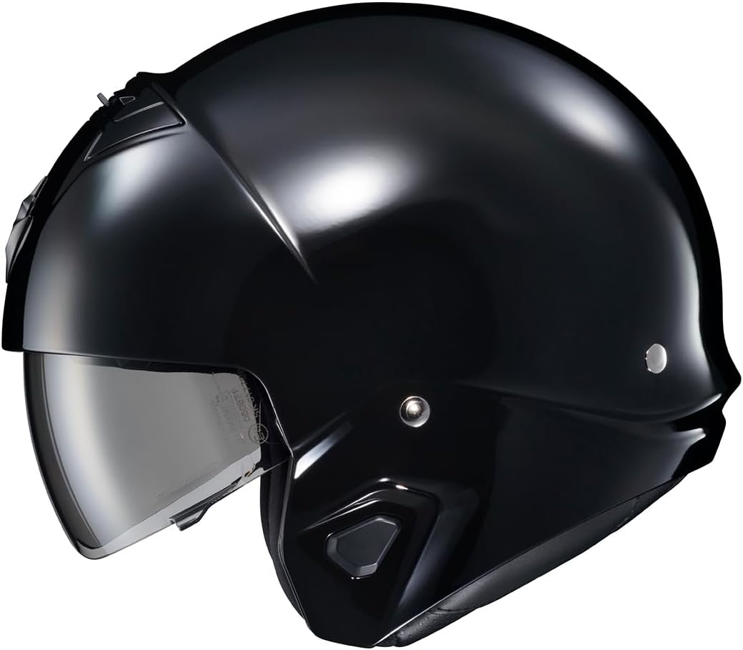 ScorpionEXO Covert 2 Open Face 3/4 Full Mode Motorcycle Helmet Bluetooth Ready Speaker Pockets Interchangeable Mouth Cover DOT Approved Solid (Gloss Black - Large)