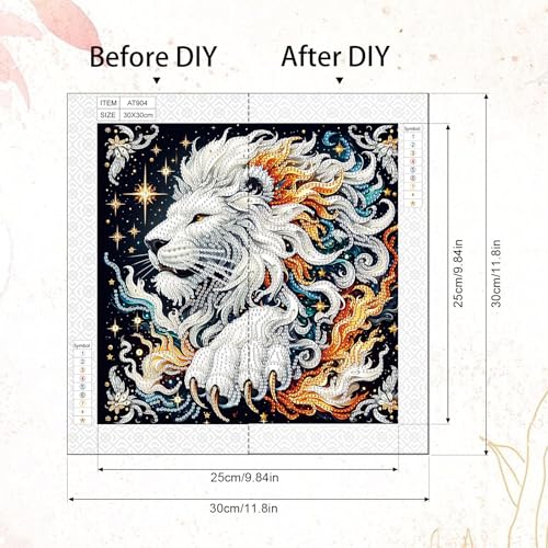 Image of AiYuanzsh 5D Special Shaped Diamond Painting Kit - Mighty King Lion Design, Unique Crystal Rhinestone Diamond Art Set for Beginners and Adults, Perfect for Home Wall Decor and Holiday Gifts
