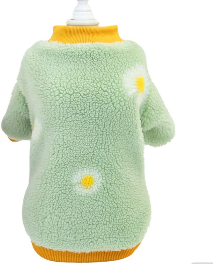 Winter Dog Clothes Pets Outfits Warm Clothes for Small Dogs Costumes Pet Jacket (Green M code)