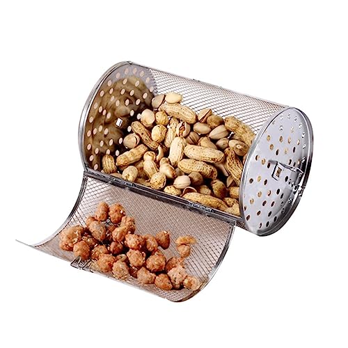 Levemolo 8 Inch Rotisserie Roaster Drum Cage for Even Baking Suits Coffee Beans Walnuts Almonds Easy to Use and Cle