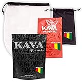 Wakacon Kava Waka Powder Fijian Noble Premium Quality Kava Root (16oz) + Wakacon Kava Strainer Bag P