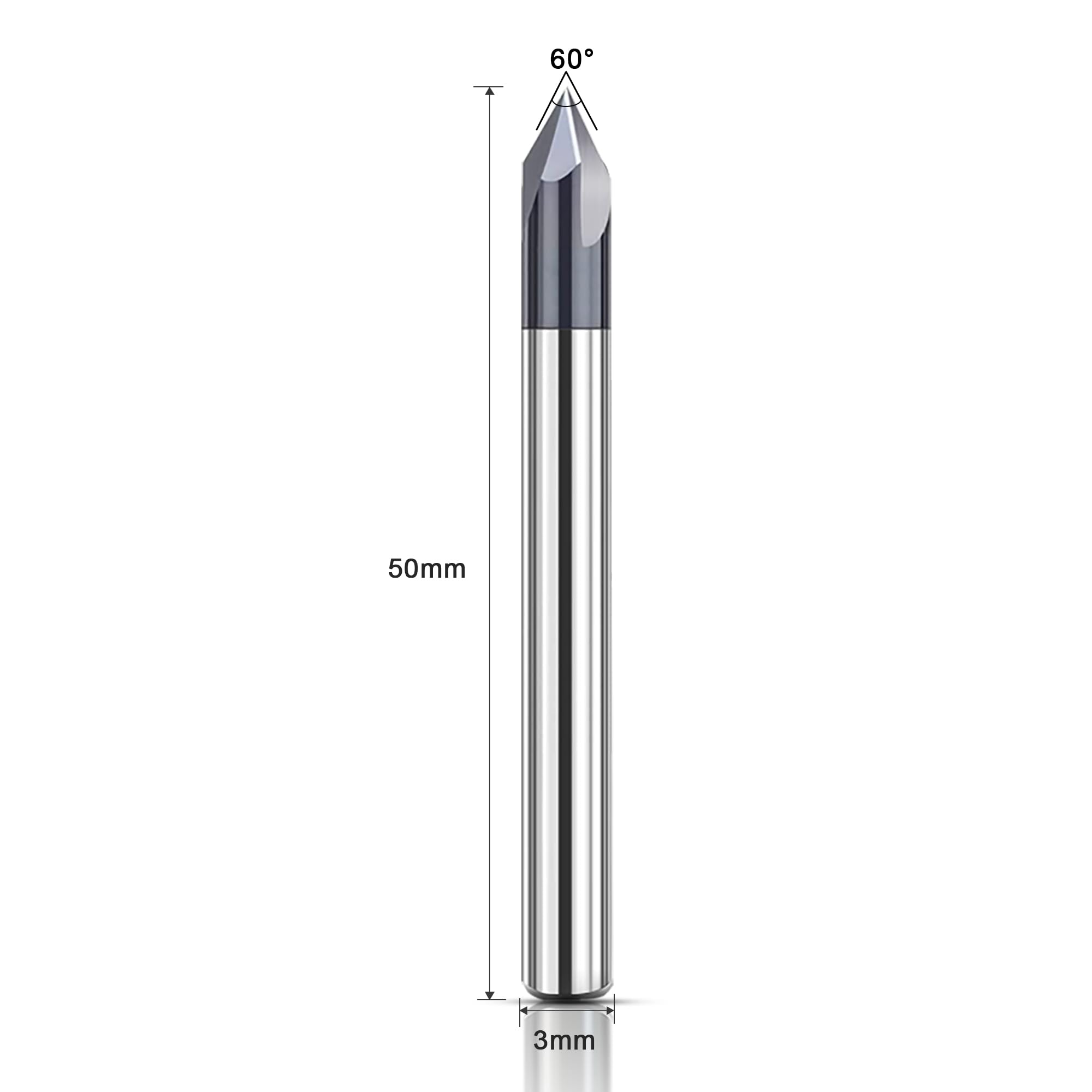 Carbide V Groove Router Bit - 60 Degree Chamfer -2