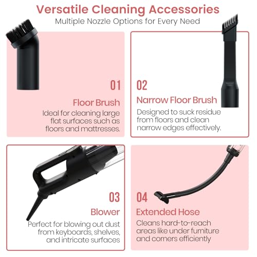 Image of Portronics MopCop 4, 2-in-1 Vacuum Cleaner & Blower, Cordless & Corded, 18,000 Pa Suction,Washable HEPA Filter,One-Press Dust Release,LED Display,Built-in Flashlight,Multi-Nozzle, Car & Home Use