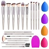 Makeup Brushes Premium Synthetic Foundation - 18 Pcs Eye Makeup Brushes Set Professional, Makeup Brushes & Tools