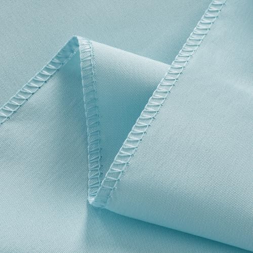 Image of 2-Pack 60x102 inch Dusty Blue Table Cloths, Solid Stain and Wrinkle Resistant Oblong Tablecloth, Premium Plain Weave Polyester Fabric Rectangle Table Linen Covers for Hotel, Wedding