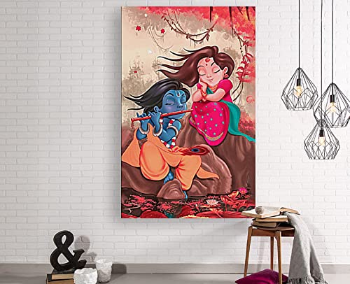 Tushaco Handicrafts Radha Krishna Painting (Design 10) Stretched Canvas Wrapped Wall Painting, Home D�cor, Canvas Painting-19Inches X 12Inches (B0CFBFM9SN) Amazon Price History, Amazon Price Tracker